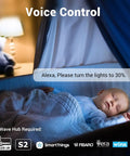 Sleeping baby with voice-controlled dimmed lighting, Z Wave Outlet Dimmer 2 Pack with 800 Series LR Plug Extender, S2 Z Wave Device