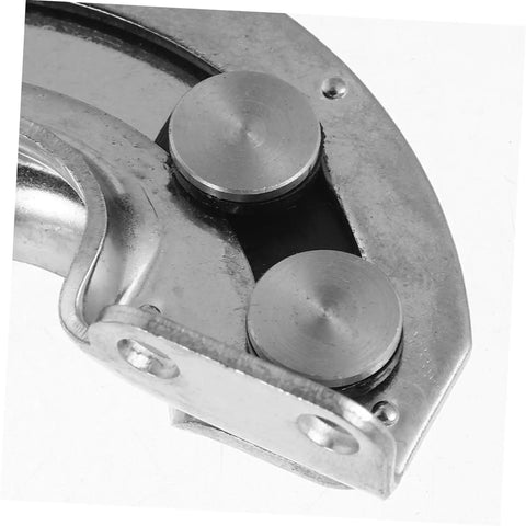 Close-up of Concealed Hidden Cabinet Hinges 90 Degree Curved For Doors Two Piece Stainless Steel Industrial Grade Hinges