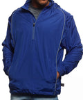Men's G-Force 638 Lightweight Jacket with Mesh Ventilation, Hidden Hood, and Side Zipper Pockets in Royal Blue