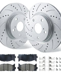 Front Brake Kit For Toyota Camry 2007 2017, Avalon 2008 2018, Lexus ES350 2007 2018, ES300h 2013 2018 With Geomet Coated Discs