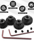 Mod 1 Pinion Gear Set Hardened Steel 5mm Motor Shaft Gears 19T 20T 21T 22T with screws and hex keys for RC cars