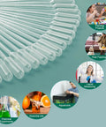 Premium Disposable Plastic Transfer Pipettes 1ml, 120-Pack Clear Graduated Eye Droppers For Essential Oils No Mess Easy To Use Home Lab Science