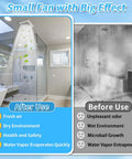 Comparison of bathroom before and after using High Airflow Replacement Motor Assembly For Bathroom Exhaust Fans Ultra Quiet Upgrade