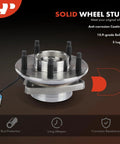 2 X Front Wheel Bearing And Hub Assembly With ABS Sensor 5-Lug Direct Fit Bolt-On For Chevy Captiva Sport Equinox Pontiac Torrent Saturn Vue Suzuki XL-7 2007-2015, showing 5-lug design and ABS cable