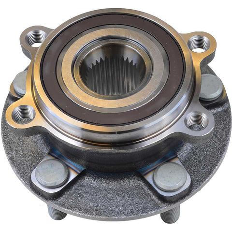 Front view of the Front Wheel Bearing And Hub Assembly Kit For 6 And CX5 2013 2014 2015 2016 2017 Direct Fit Replacement