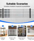Vertical Wall Mount Fishing Rod Holder Rack 2 Pack Garage Storage Solution That Lets You Stash Up To 12 Rods Or Combos installed scenarios