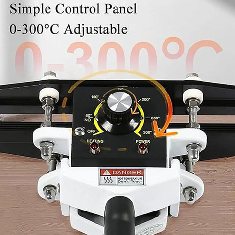 Heavy Duty Portable Handheld Impulse Bag Sealer With Precise Temperature Control, showing the adjustable control panel.