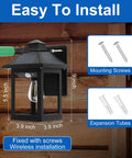 Outdoor Solar Wall Lanterns With Motion Sensor Vintage Style Wall Sconces 3 Lighting Modes Waterproof LED Bulbs dimensions