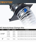 4 Inch By 10 Foot Pro Grade Flexible PVC Dust Collection Hose With Two Stainless Steel Key Hose Clamps for woodworking tools