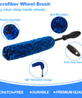 Pro Grade Wheel And Rim Cleaning Brush Set For Cars And Motorcycles Includes Soft Microfiber Wheel Brushes Car Detailing Brushes