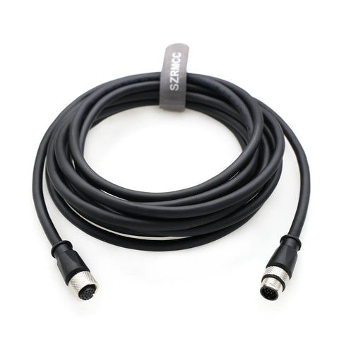Pro Grade Vision Sensor Cable M12 17 Pin A Plug And Play Female Connector for HIKROBO SC3000 SC2000E ID3000, coiled view