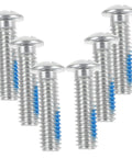 Close-up view of 18 Pack Roller Skate Brake Screws And Stopper Fittings For Inline And Quad Skates, showing metal components with threads.