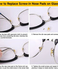 How to replace nose pads on glasses using Top Tier Eyeglass Repair Kit Including 24 Pairs Of Replaceable Nose Pads, Magnetic Screwdrivers, Micro Screws And Curved Tweezers For Fast Specs Repairs, Sick Travel Essential.