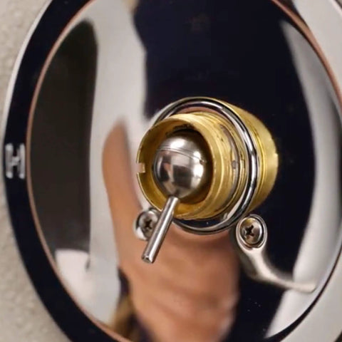 Close-up of a single handle faucet with 11 Piece Delta Faucet Repair Kit with 212 SS Ball installed in a bathroom setting.
