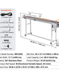 Built To Last Heavy Duty Motorized Belt Conveyor For Inkjet Coding Or Packaging Lines, 59 Inch By 15.7 Inch PVC Belt