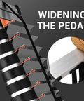 Close-up of Telescoping Aluminum Ladder 12.5 Foot Lightweight Extension Collapsible Ladder pedal widening feature with foot use