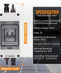 Solar Panel Disconnect Switch 1000V 60A PV Breaker Box Outdoor Enclosure For Solar PV Panels Home Battery Storage