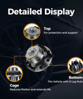 Detailed display of Front 4WD Wheel Bearing and Hub Assembly for 2000-2002 Ford Excursion and 1999-2004 Ford F-250 Super Duty and F-350 with ABS