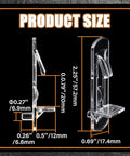 Measurements of Twenty Pack Self Locking Shelf Pegs For Kitchen Cabinets And Bookshelves Clear Plastic Shelf Pins.