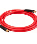 Tough As Nails 50 Foot 3 8 Inch Polyurethane Air Compressor Hose featuring slick quick connect fittings and kink free braided design.