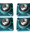 Four Pack Self Aligning Pillow Block Bearing Two And Seven Sixteenths Inch Flange Four Bolt Set 212 39 Beefy Built To Last