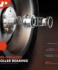 2 Piece Rear Wheel Bearing And Hub Assembly Set For Honda CR-V 1997 1998 1999 2000 2001 EX LX SE Direct Fit Replacement