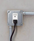 Beefy 4 Inch Square Decorator Switch Electrical Box Cover For Exposed Wiring, 2 Gang Metal Cover, installed on wall