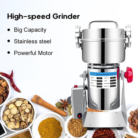 Stainless Steel Electric Coffee Grinder For Home Use And Spice Mill with high-capacity grinding cup and one-button push