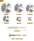 Kuenuilr six-piece HSS circular saw blades set for drills with 1/4 in hex shank (22–50 mm)