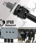 NPT 1In Cable Gland IP68 Waterproof Strain Relief Cord Connector For Electrical Box Wire Adjustable PA Nylon Cable Gland Black Finish
