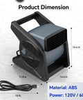 High Velocity 15 Inch Floor Fan With 375 CFM Air Mover Three Speed Portable Industrial Blower Dimensions
