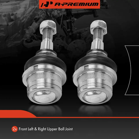 Beefy Forge Steel Front Upper Ball Joint for Volkswagen Beetle 1965 Through 1977 and Karmann Ghia 1965 Through 1974 Left and Right Front Suspension Replacement Heavy Duty Fit, pair of steel ball joints