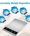 Smart Food Scale For Precise Calories And Portions 33Lb Capacity Measures In Grams And Ounces Also Handles Kg And Ml