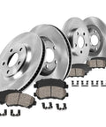 Front And Rear Disc Brake Kit With Ceramic Pads And Rotors For Infiniti JX35 2013, QX60 2014-2018, Nissan Murano 2015-2024, And Pathfinder 2013-2020 With Hardware Durable, Low Dust, Quiet Operation, Easy Install components.
