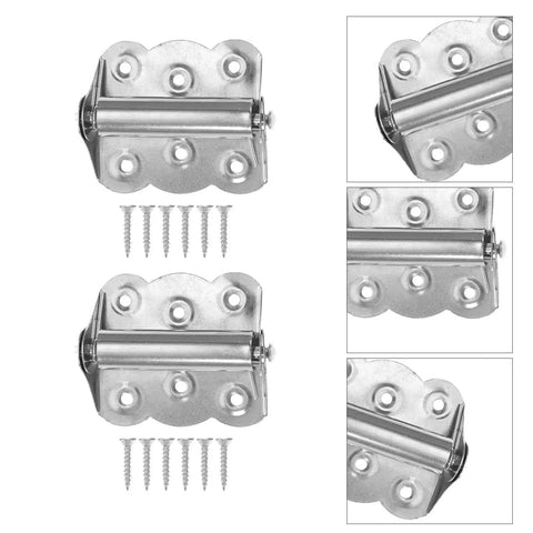 Heavy Duty Stainless Steel Spring Door Hinges 10 Pack for Outdoor Wood Doors and Cabinets Built Tough All Weather Durability Adjustable Spring Tension Easy Install Weatherproof Silver Hinges, silver with screws