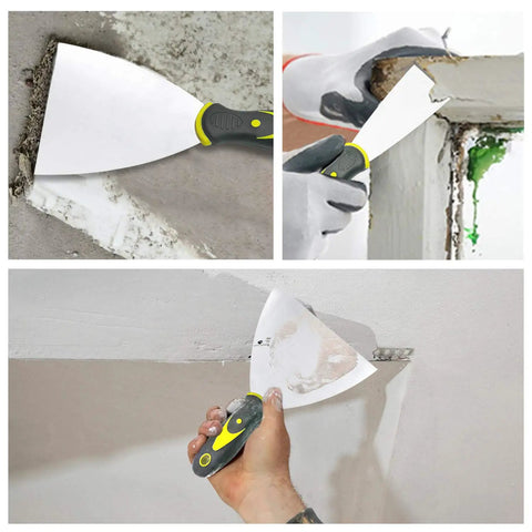 Putty Knife Set 4 Piece Pro Grade Scrapers 2 Inch 3 Inch 4 Inch 6 Inch Heavy Duty Durable CRV Alloy Steel Blades For Drywall