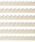 18 Pack Scalloped Wood Trim Strips Unfinished Plywood Craft Moldings For Home Decor Diy Projects Painting Wall Accent, 15.75 x 1.57 inches.