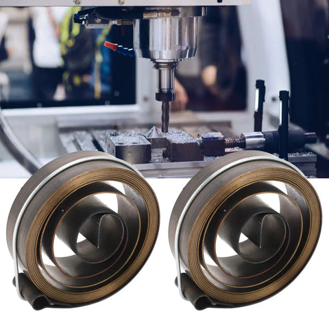 Beefed Up Heavy Duty Drill Press Return Spring Set Two Pack Chrome Plated Quill Springs for horizontal and vertical bench drills