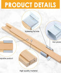 Four Pack Heavy Duty Wooden Bottom Mount Drawer Slides 16 Inch Classic Center Guide Track with smooth metal glide brackets and details.