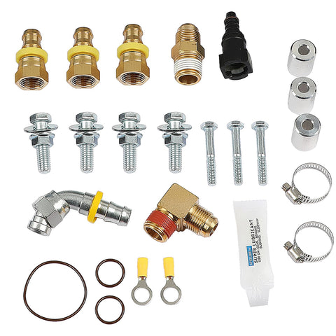 165GPH Diesel Fuel Lift Pump System For Dodge Ram 1998-2004 5.9L 2500 3500 installation hardware components image