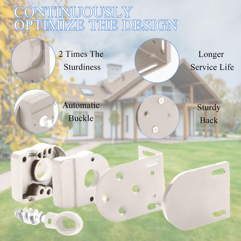 Universal Replacement Mounting Brackets For Roller Shade Systems indoor outdoor blinds kit beside a house