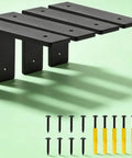 Heavy Duty 6 By 4 Inch Shelf Brackets Pack Of 4 Die Cast Alloy with mounting hardware on green background