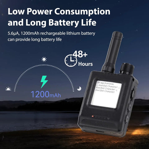 Heavy Duty Long Range LoRa Transceiver With Integrated Gps And Esp32S3 Chip Features 1Point54Inch Electronic Paper Display showing battery life indicator.