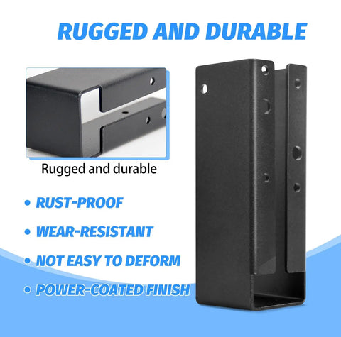 Hassle Free 8 Pack 2X6 Concealed Joist Hangers With Matching Nails Galvanized Steel Hidden Beam Brackets for decks, rust-proof, rugged design.