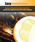 Sweet Six Pack Clear Front Cover Lens Replacement For Esab Sentinel A60 Welding Helmet Sturdy Amber Shield showing easy installation process.