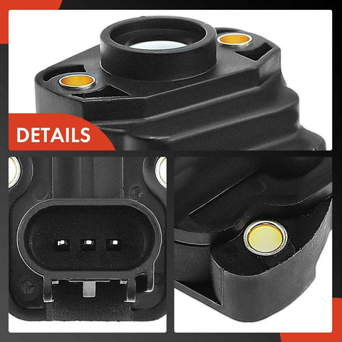 Throttle Position Sensor TPS For Dodge Dakota Durango Ram Jeep Grand Cherokee Liberty Commander Plug And Play Easy Install Replacement Fits 2002 2006 Models With 2.4L 3.7L 4.0L 3.9L Engines black 3-pin connector