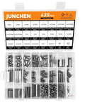 Ultimate Hex Spacers And Standoffs Hardware Kit With 430 Pcs Stainless Steel M3 Metric Bolts Nuts Washers in open case