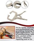 Beefy Six Pack 11 Inch Locking C Clamps With Swivel Pads Heavy Duty C Type Vise Grips for shop, home, woodworking, welding