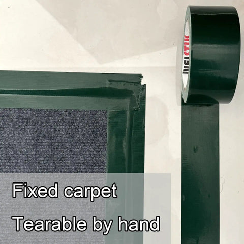 Heavy Duty Dark Green Duct Tape Waterproof Cloth Fabric Tape For Photographers And DIYers, Repairs, Crafts, Indoor Outdoor Use 2 Inch By 45 Yards Tough As Nails Yet Easy Tear fixing carpet; easy to tear by hand.