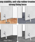 4 Pack Rubber Door Stopper Tips with Screws End Caps for Kick Down and Drop Down Doors on various floor types